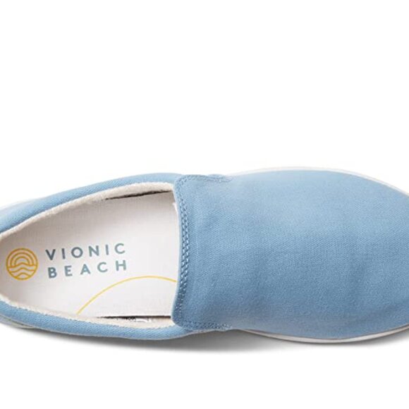 Vionic Marshall Womens Canvas Laceless Slip-on Sneakers Sky Blue Size 10M - Picture 2 of 13